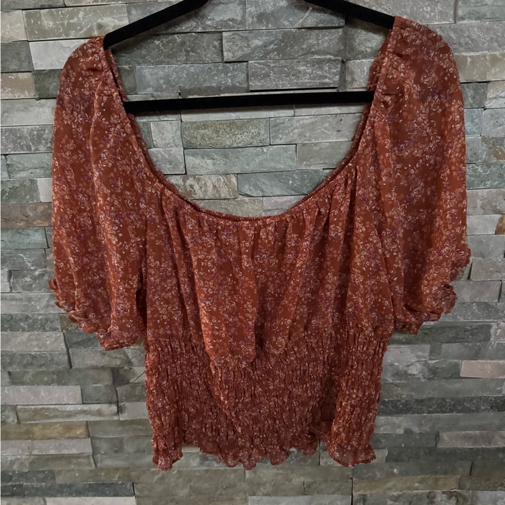 FloralRust Women's Top